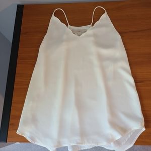 White v-neck cami
